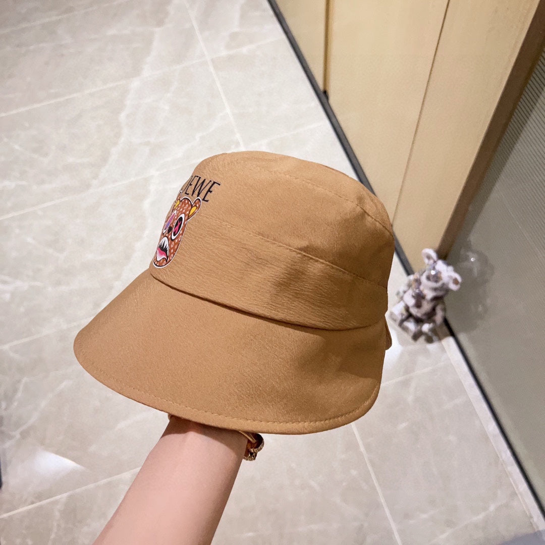 羅L家-2023新款不規則俏皮男女漁夫帽 卡其色