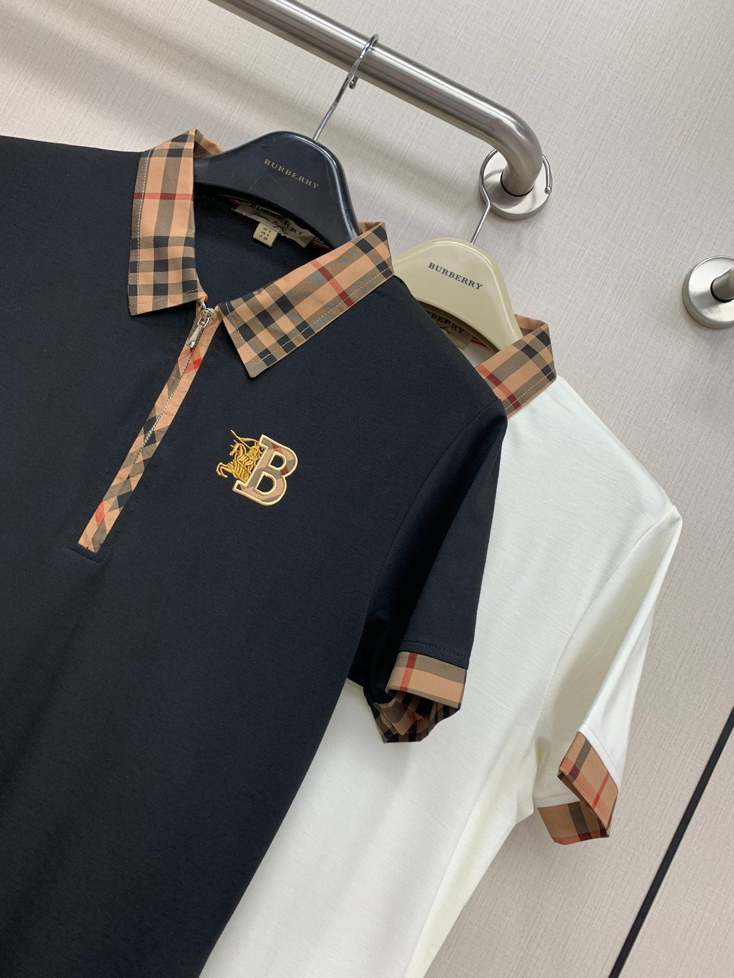 巴B家-2403 早春新款經典格紋拉鍊洋裝 白色