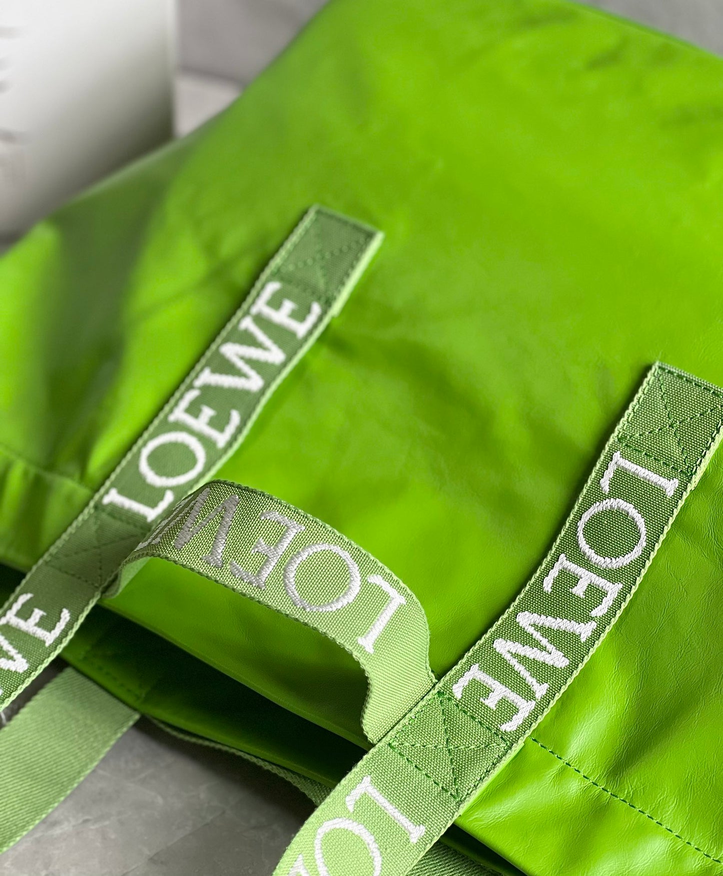 羅L威-Fold shopper 最新秀款購物袋 亮綠色