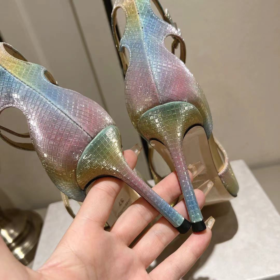 JC傑米-巴黎櫥窗定制款 Blingbling魚口高跟涼鞋 10CM 彩色