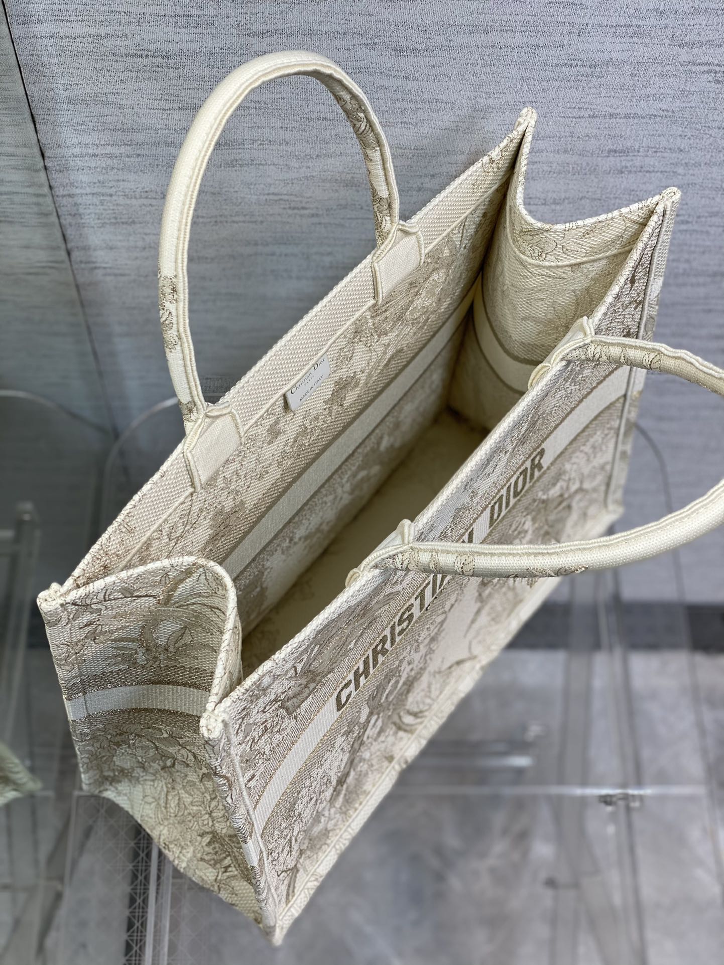 迪D家-BookTote 刺繡手袋 金絲喜鵲冬日花園系列 42x18x35cm