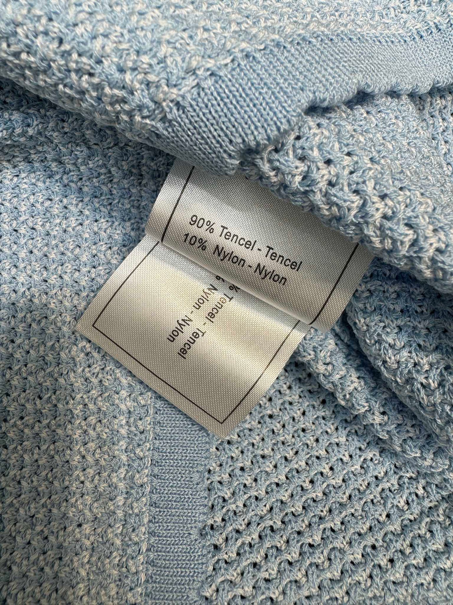 小香家-2403 撞色雙C針織背心 藍色