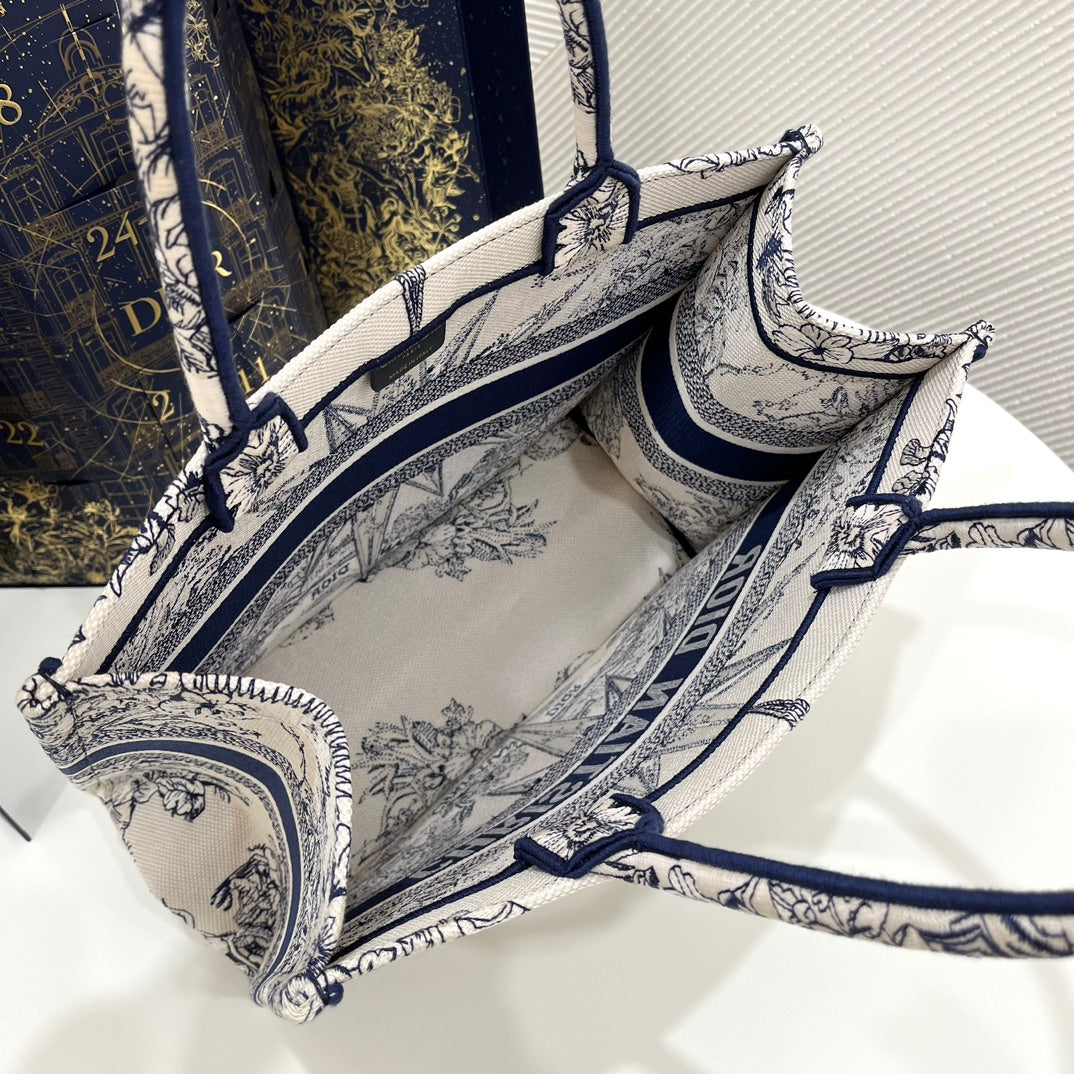 迪D家-BookTote 聖誕限量系列 藍色 36x18x28cm