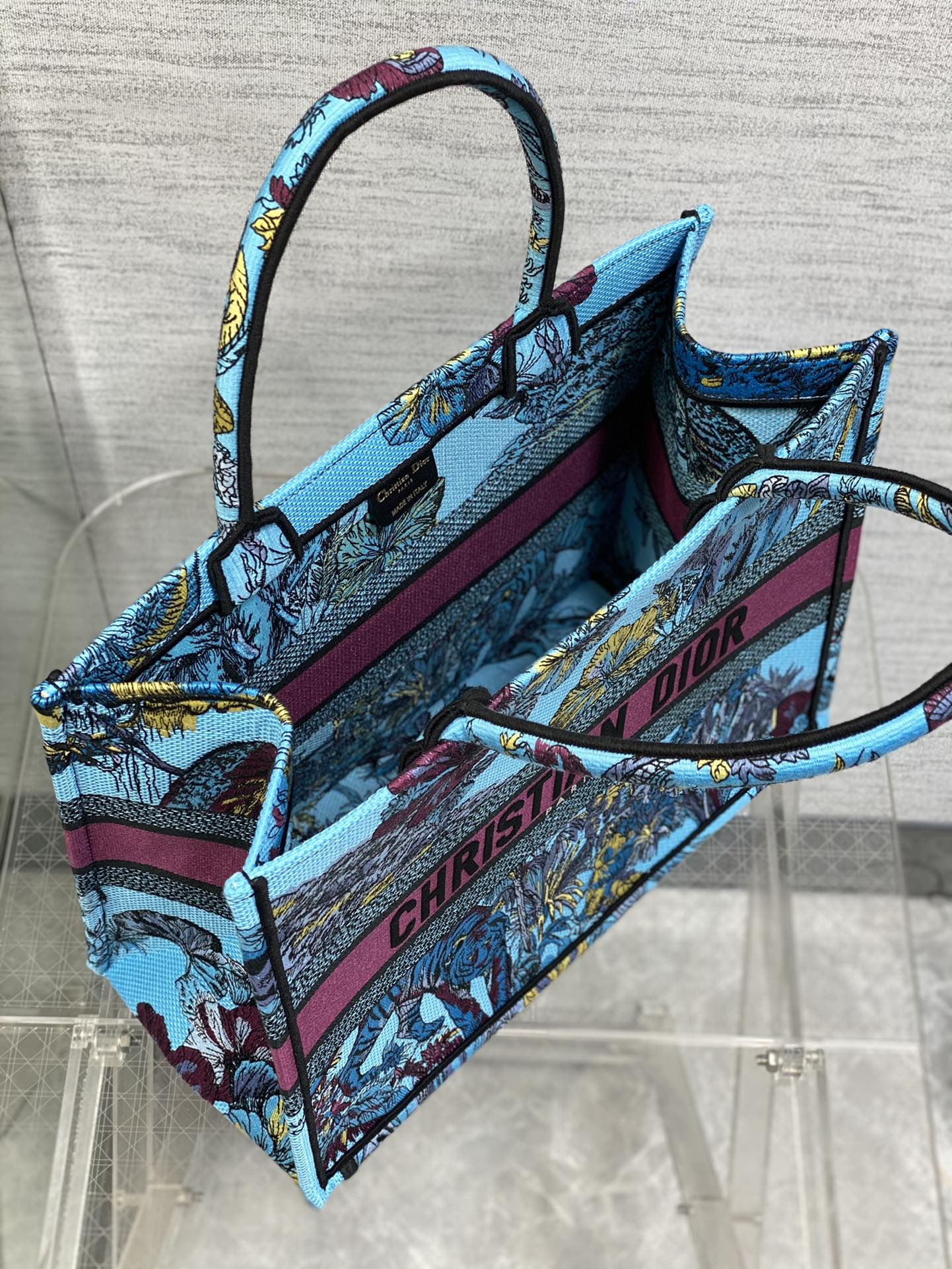 迪D家-Book Tote 2023春夏系列 動物園亮藍色 中號