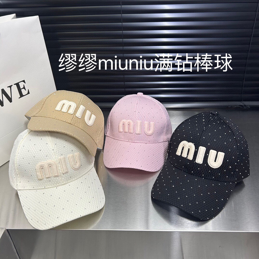 穆M家-新款水鑽刺繡棒球帽