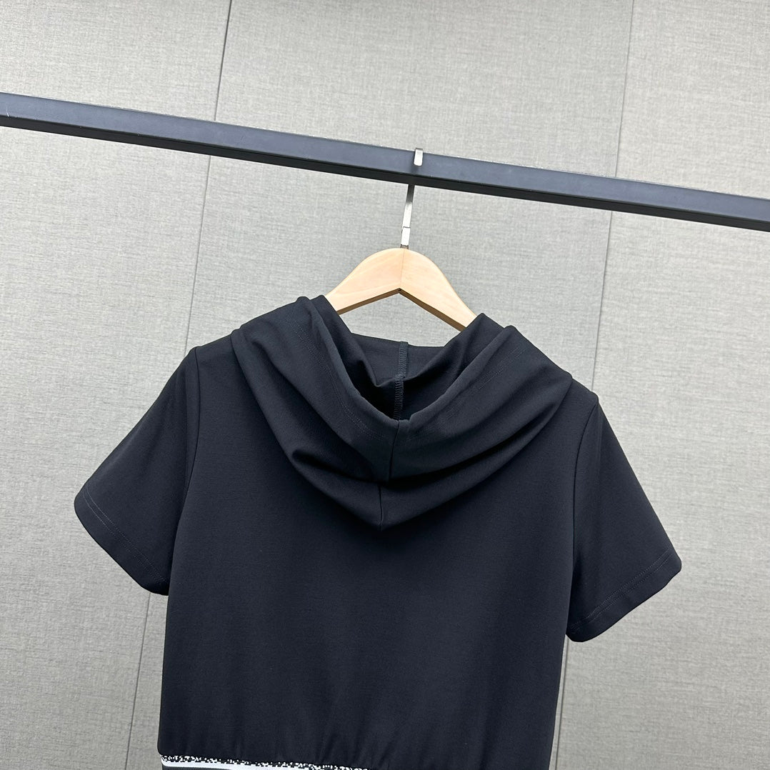 迪D家-2403 印花設計休閒運動套裝 黑色