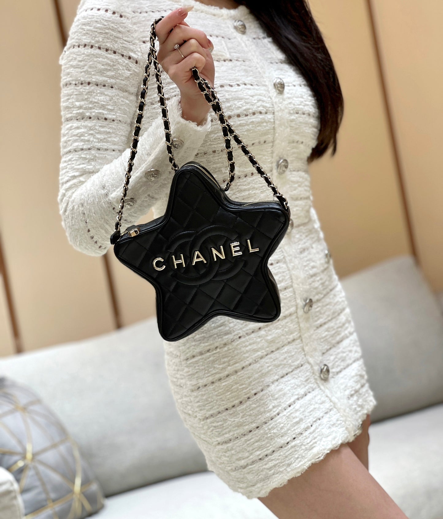小香家-Chanel 24c 早春度假系列限量版 星星包 黑色