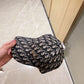 迪D家-新款經典老花刺繡棒球帽 米黑色