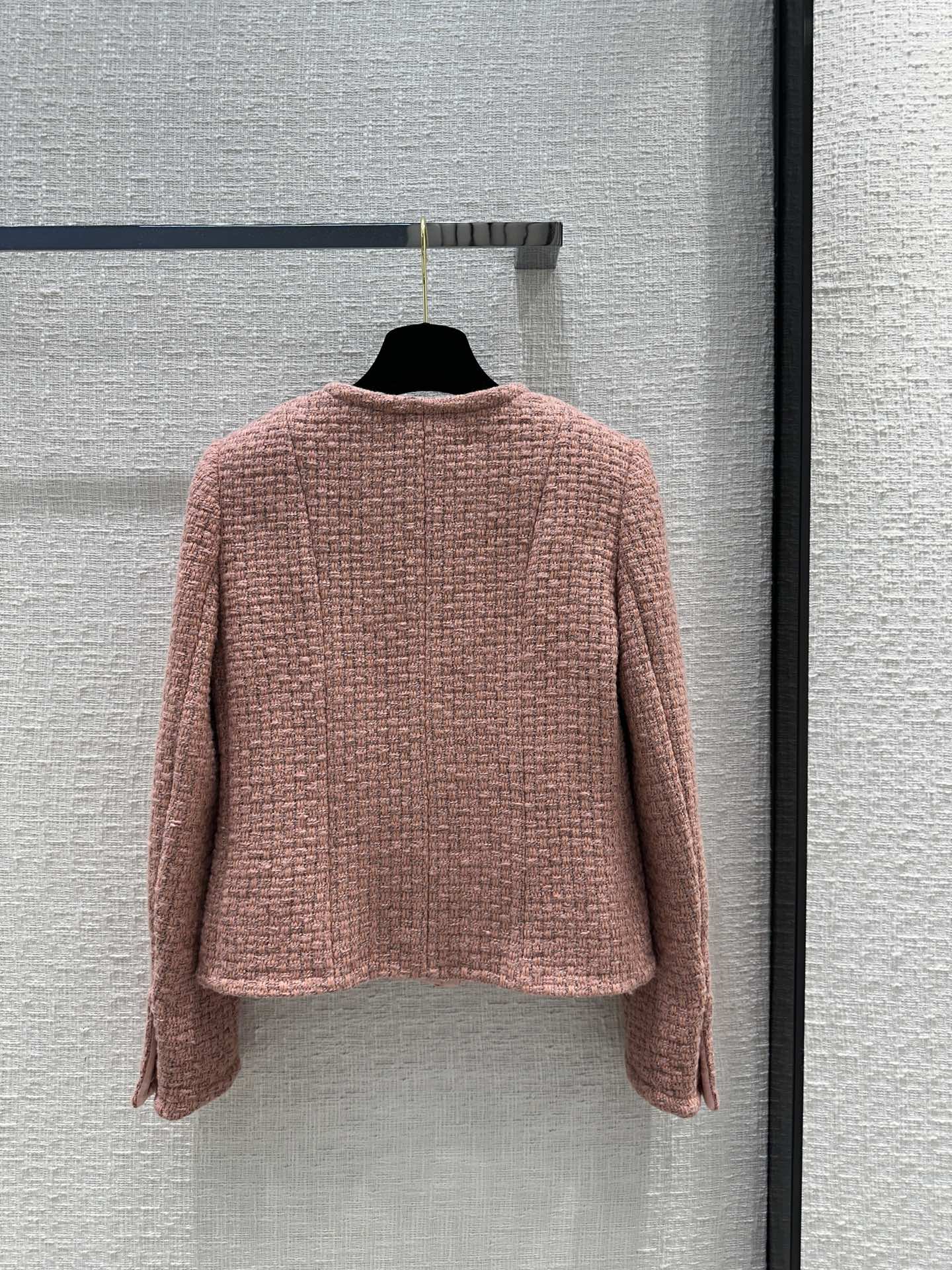 小香家-2403 24早春花灰粉呢外套