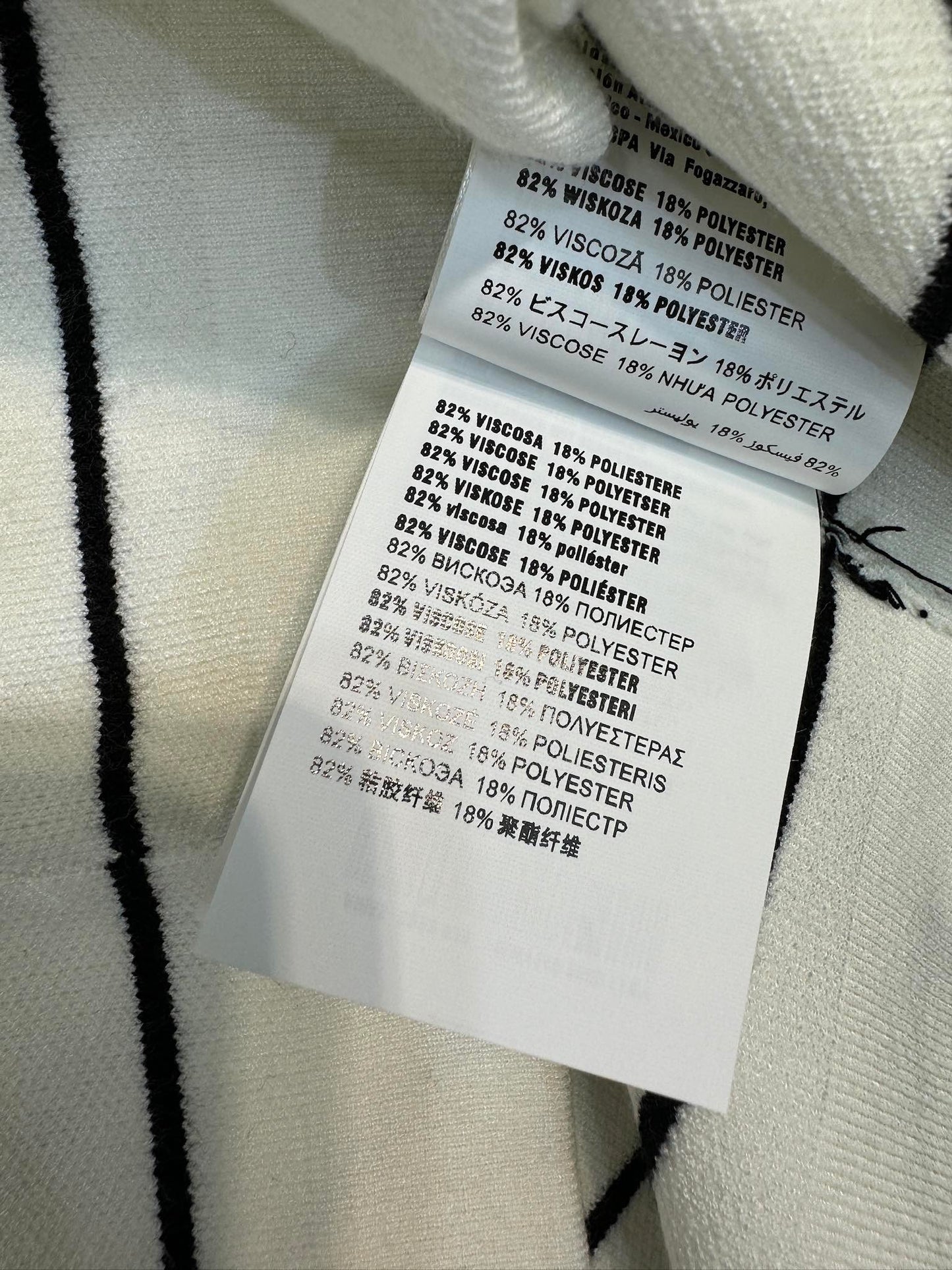 穆M家-2404 撞色條紋polo領針織短袖 白色