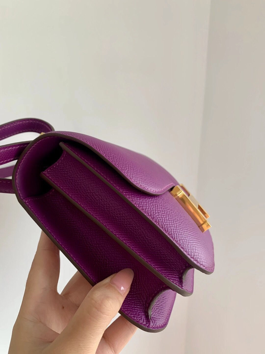 小愛款-Constance mini 19 P9 海葵紫 epsom 金扣