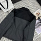 賽C家-2403 拼接黑色燈芯絨棉服外套