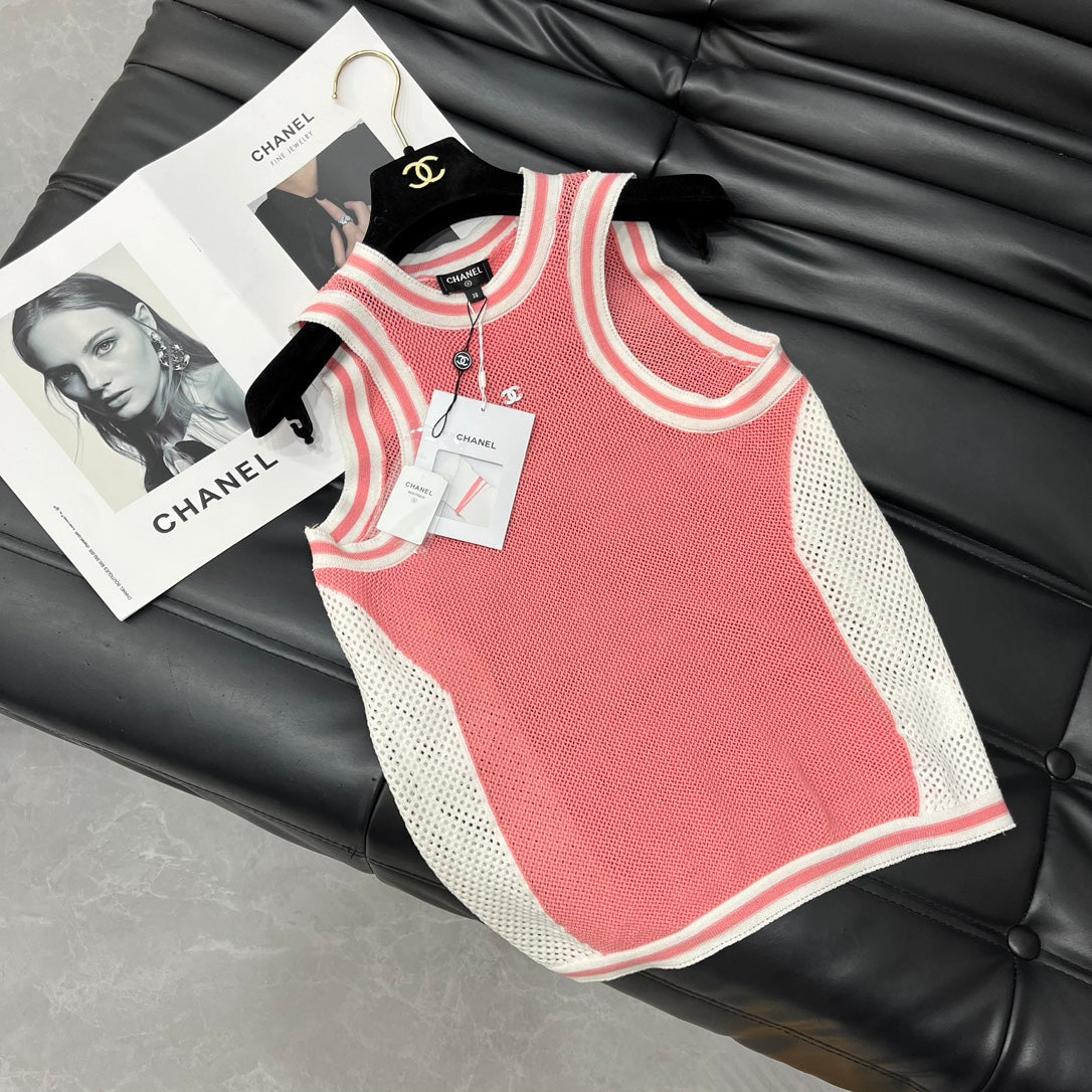 小香家-2403 24新品上架挖肩鏤空背心