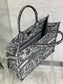 迪D家-Book Tote 2023春夏系列 巴黎地圖刺繡 灰色 大號