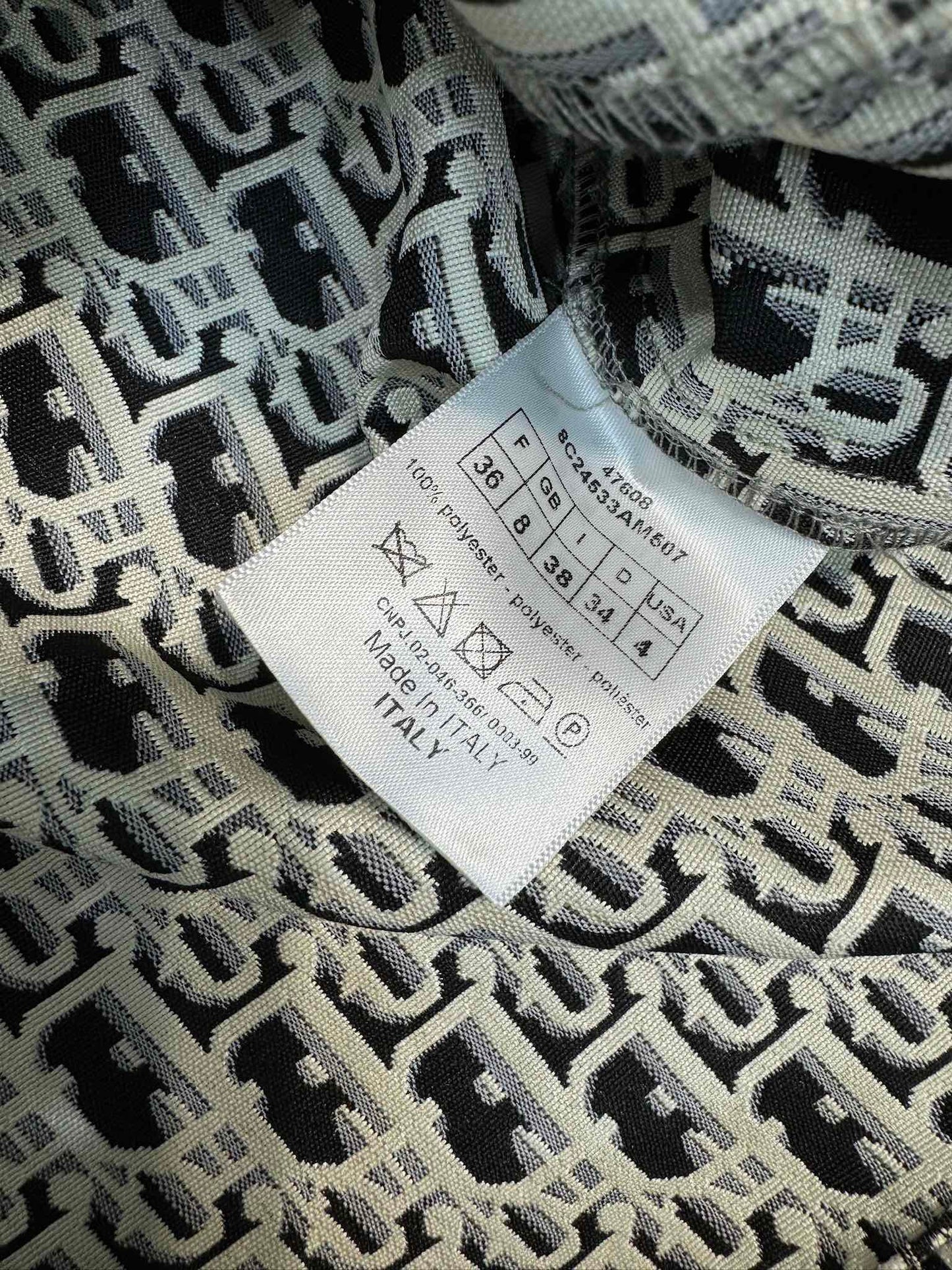 迪D家-2403 經典老花logo夾克外套 黑白