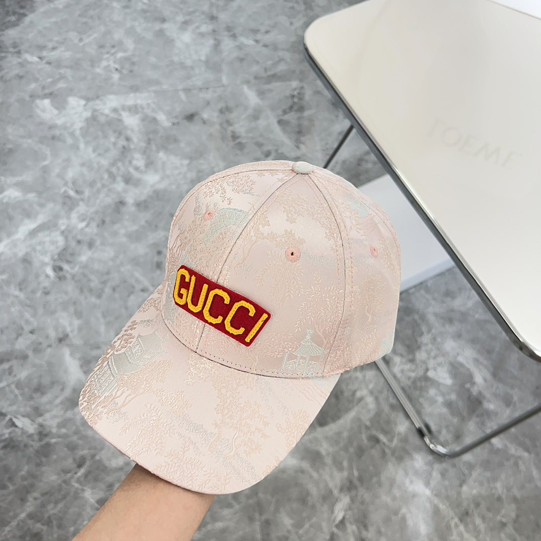 古G家-2024新款刺繡紋路棒球帽 粉色
