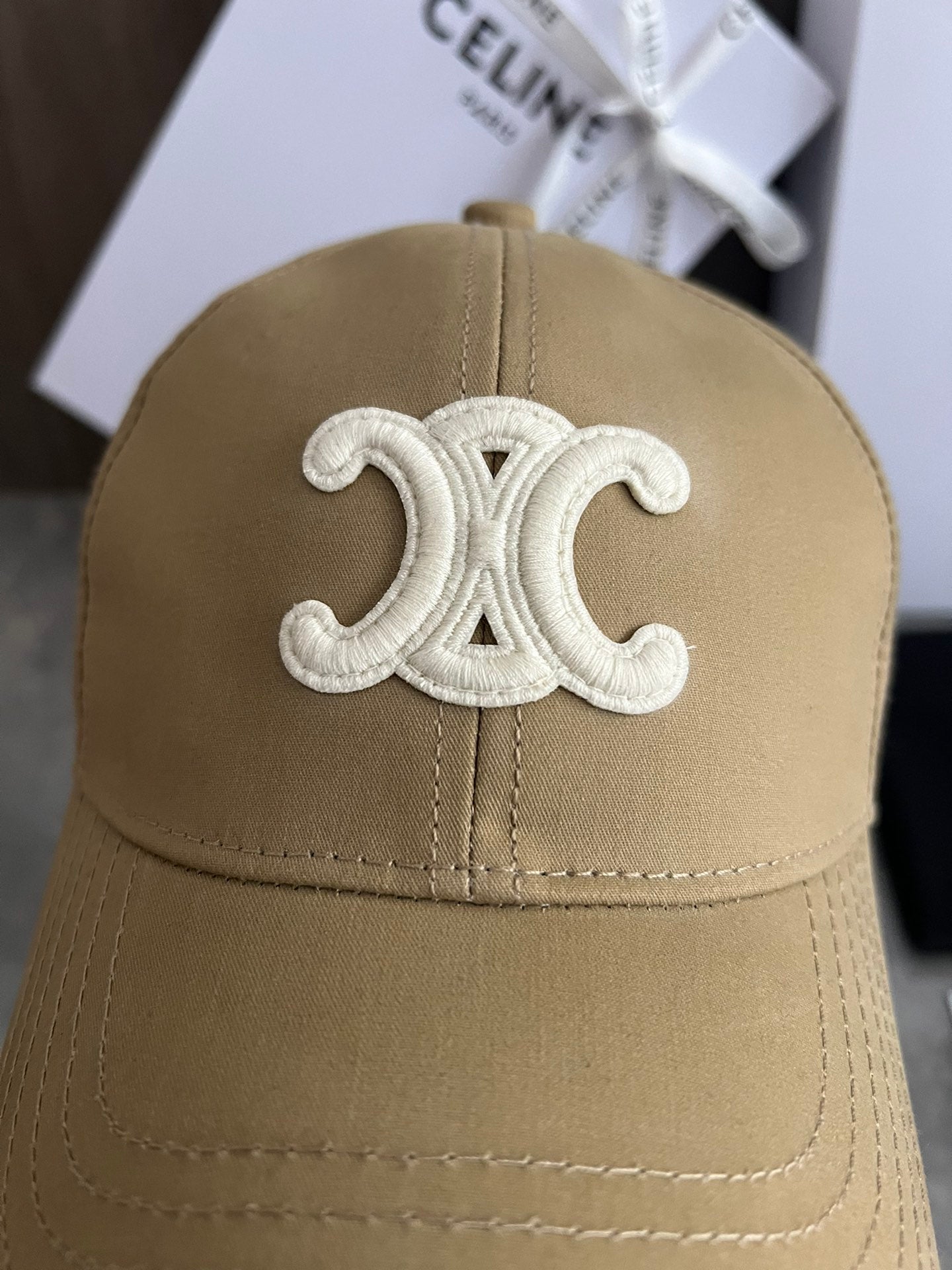 熱銷款 賽C家-官網同款凱旋刺繡棒球帽 芥末色