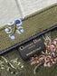 迪D家 Book Tote 刺繡字母軍綠花 大號41.5cm