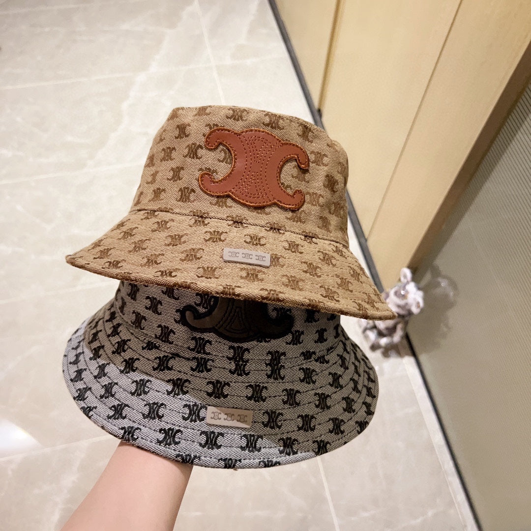 賽C家-2023春夏新款 刺繡漁夫帽 黑色