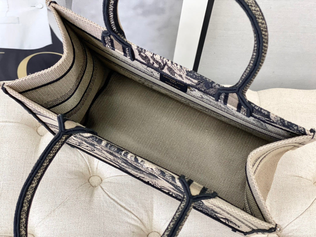 迪D家-BookTote 刺繡手袋 棕老虎 37x30x16cm