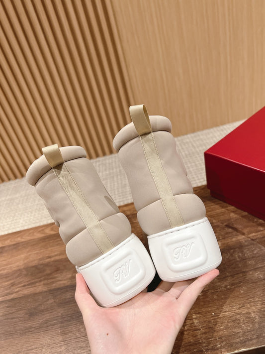 R方扣頭鞋-2024厚底泡芙鞋 奶茶色