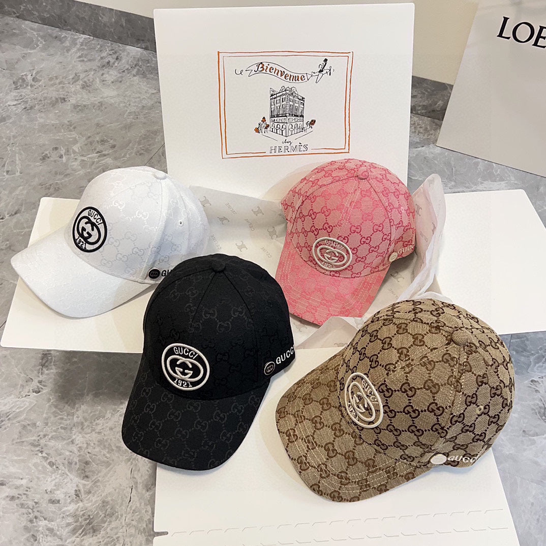 古G家-2024新款 重工刺繡Logo棒球帽 粉色