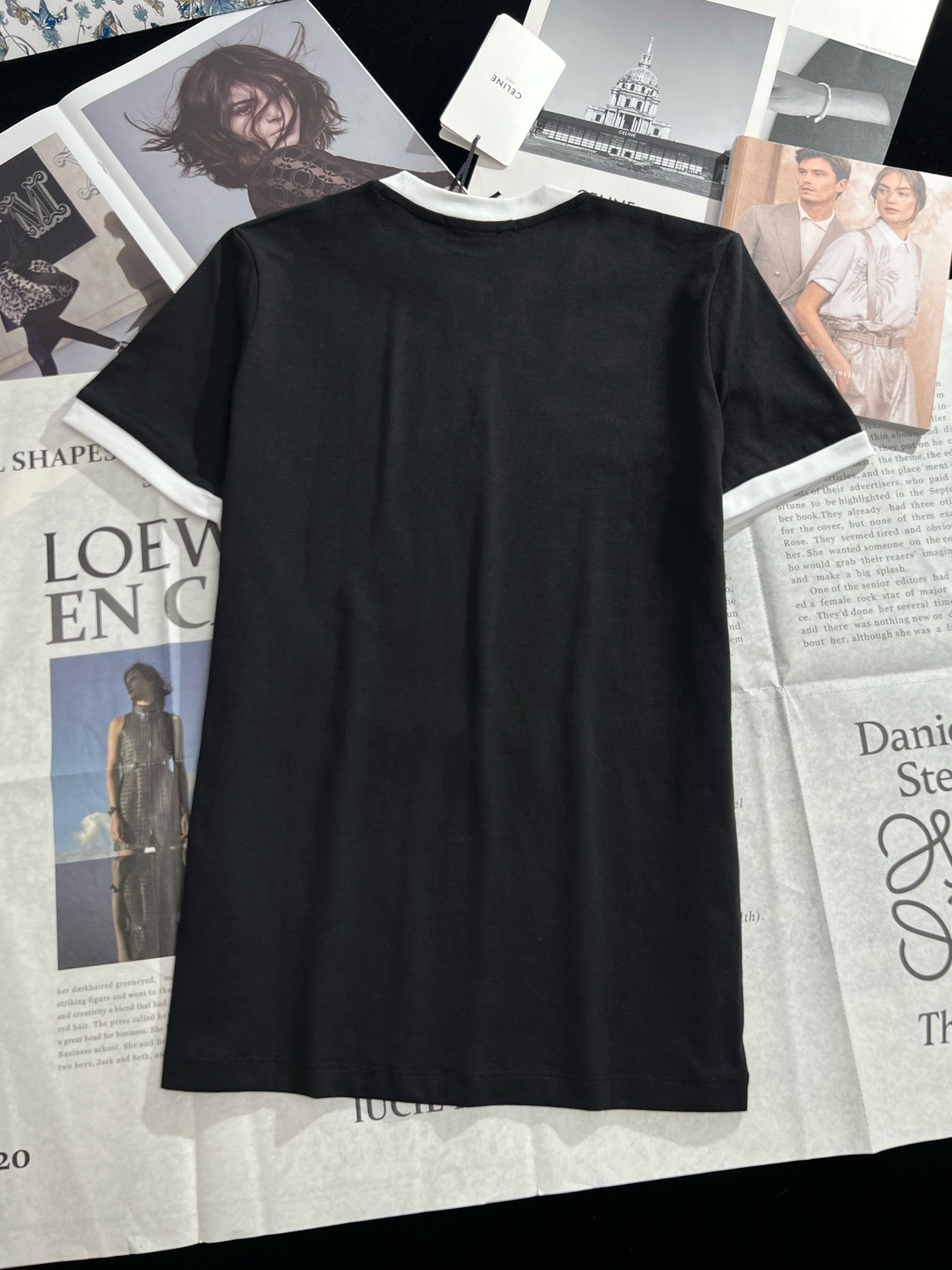 賽C家-2403 24早春新品虛線字母logoTEE 黑色