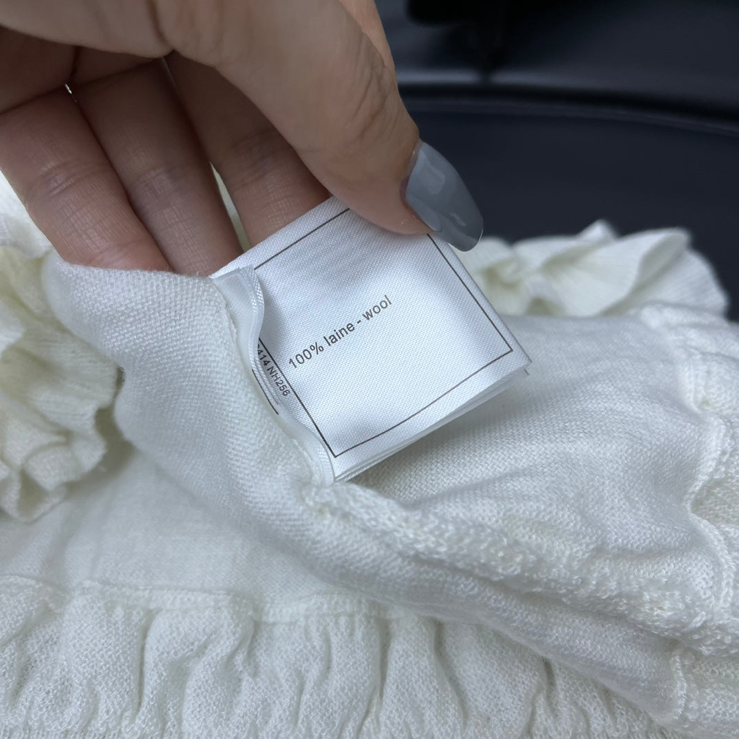 小香家-2403 24新品上架花邊針織背心 白色