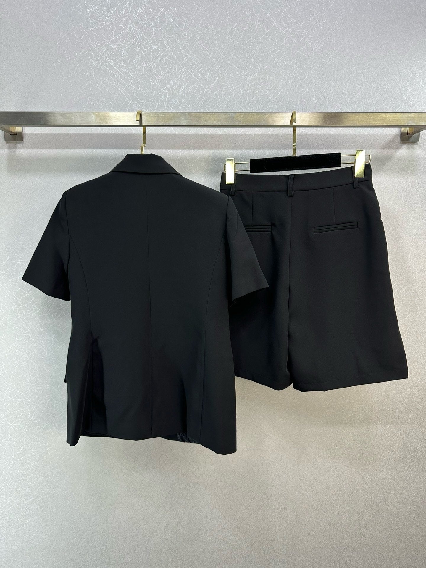 迪D家-2403 休閒西服套裝輕薄款 黑色