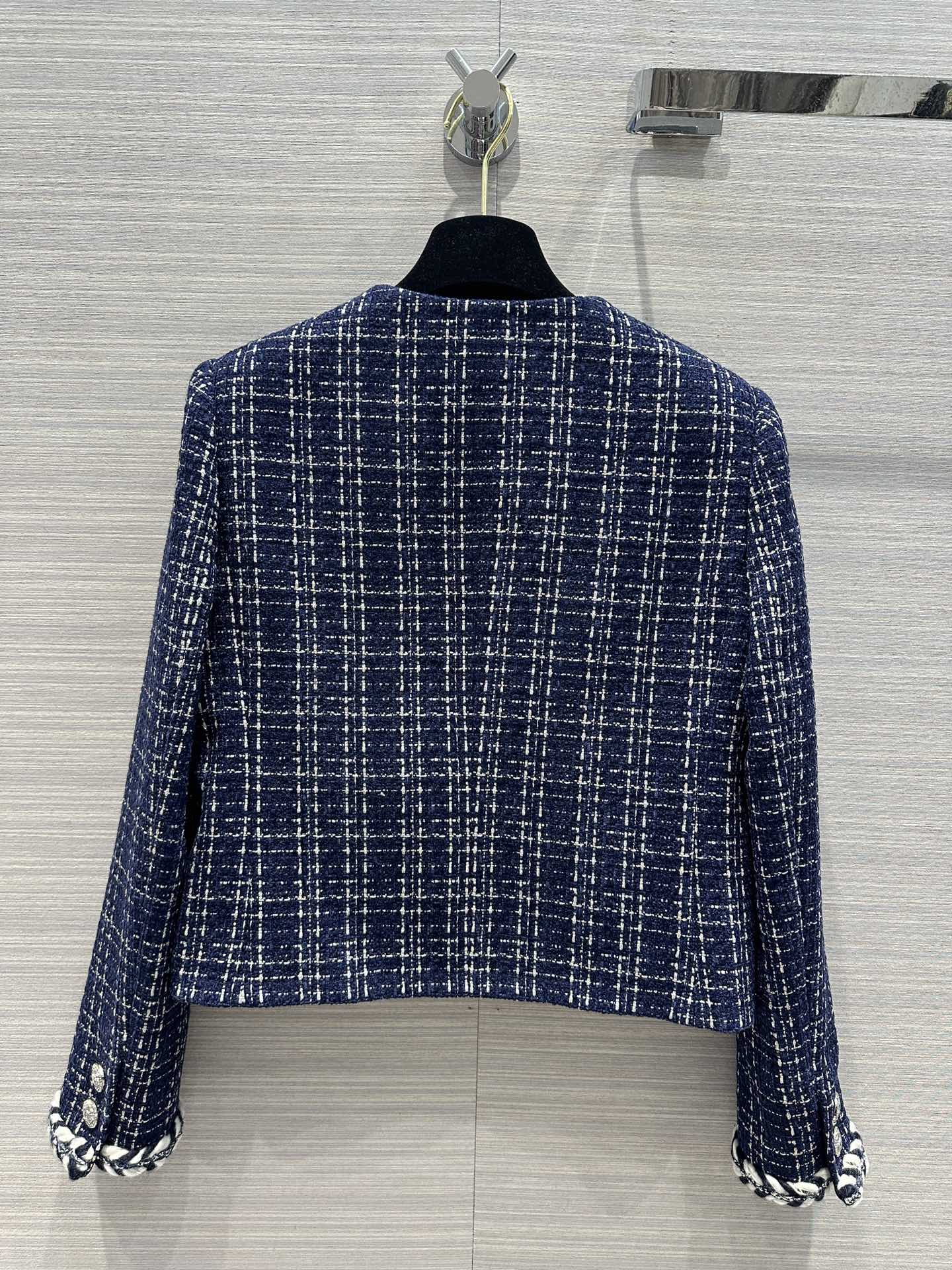 小香家-2403 24早春新品高級藍白金短款小外套