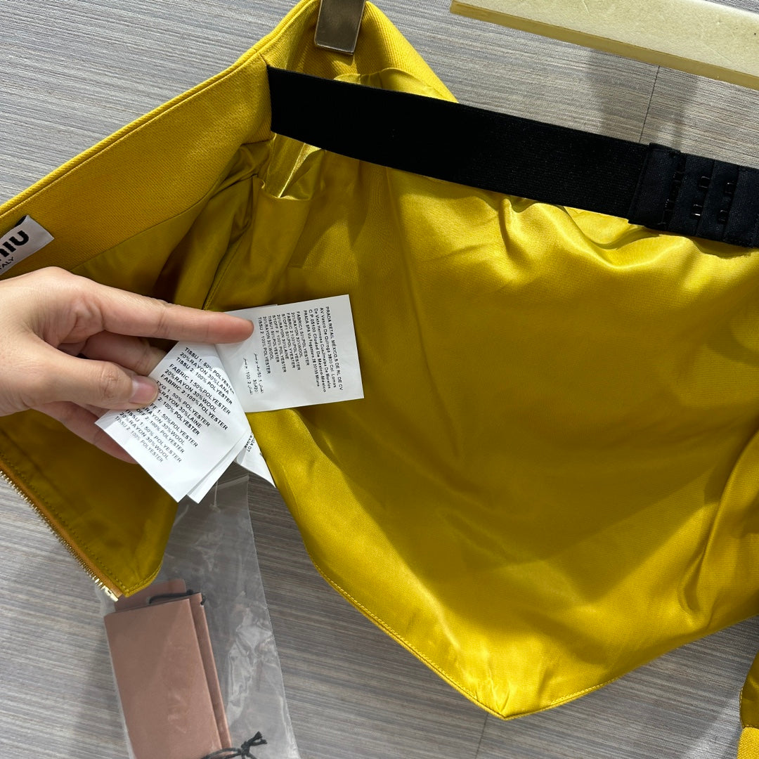 穆M家-2404 24春夏新品疊搭天菜抹胸小可愛 黃色