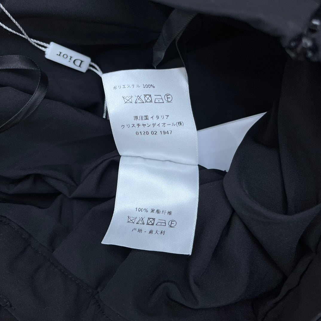 迪D家-2403 24新品上架腰帶壓褶大擺長裙 黑色