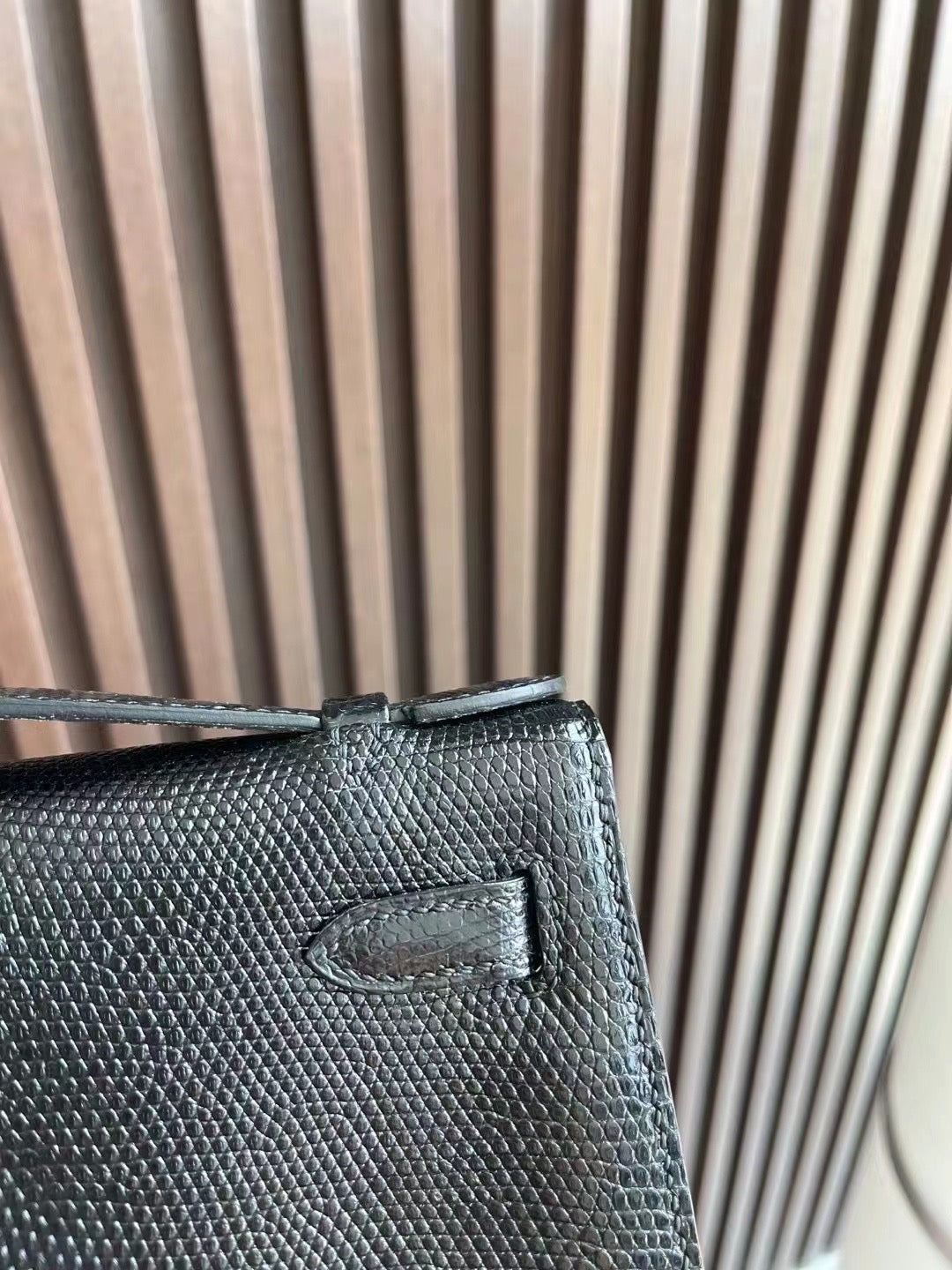 小愛款-Kelly Mini 1代 蜥蜴皮 黑色 銀扣