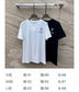 克羅C-2403 24SS春夏季新款字母花朵刺繡短袖TEE 黑色