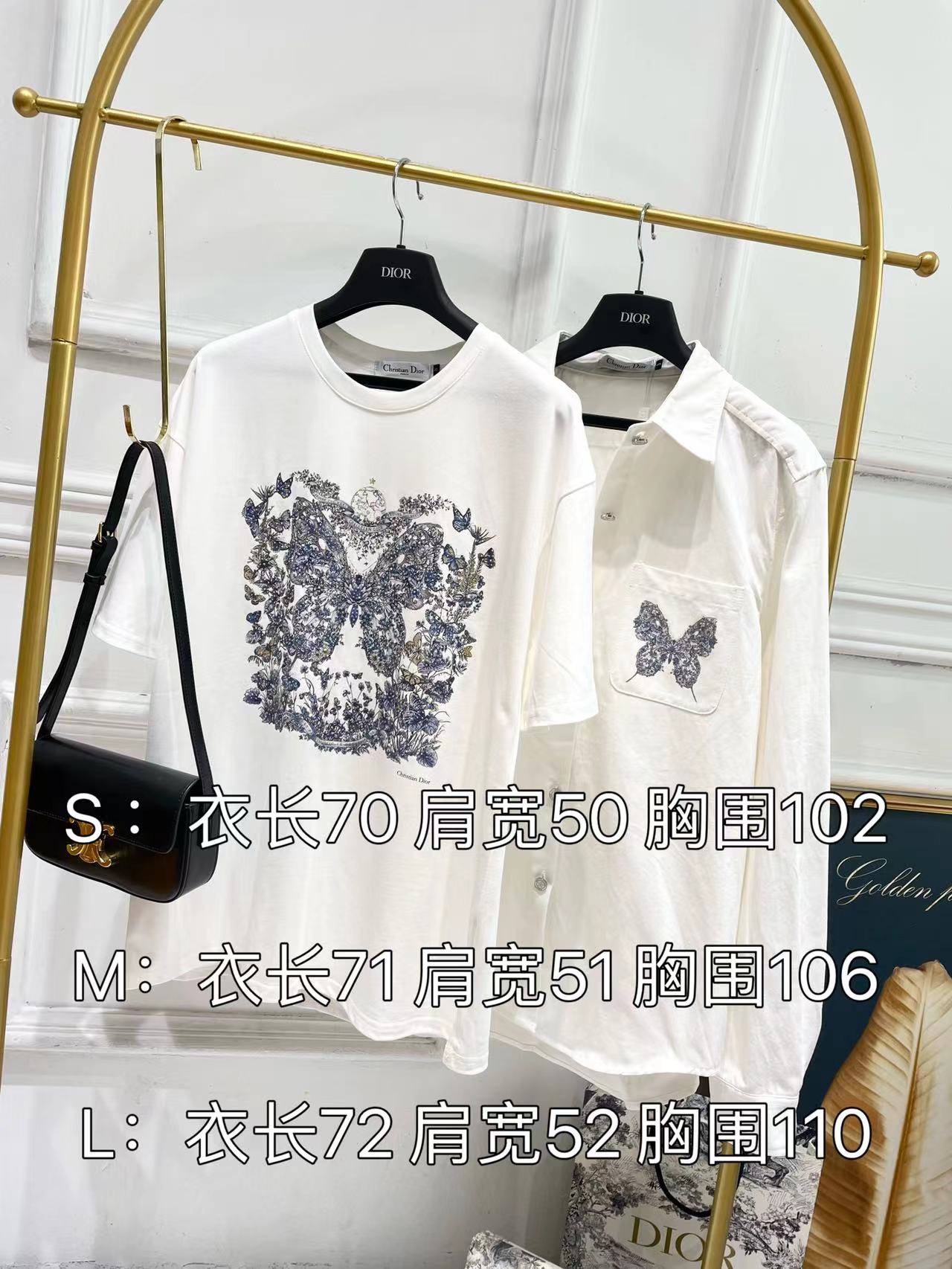 迪D家-2403 蝴蝶系列襯衫短袖Tee