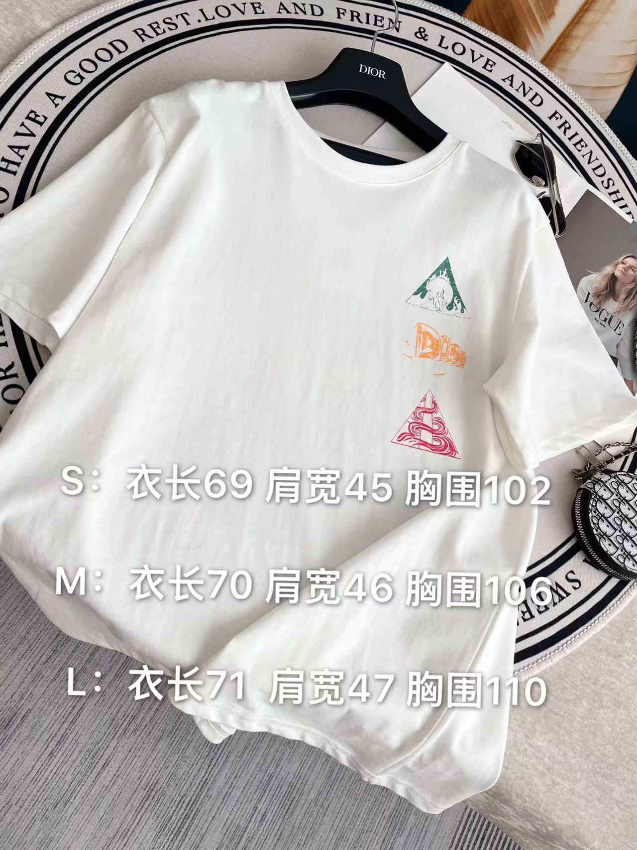 迪D家-2403 印花圓領寬鬆短袖Tee