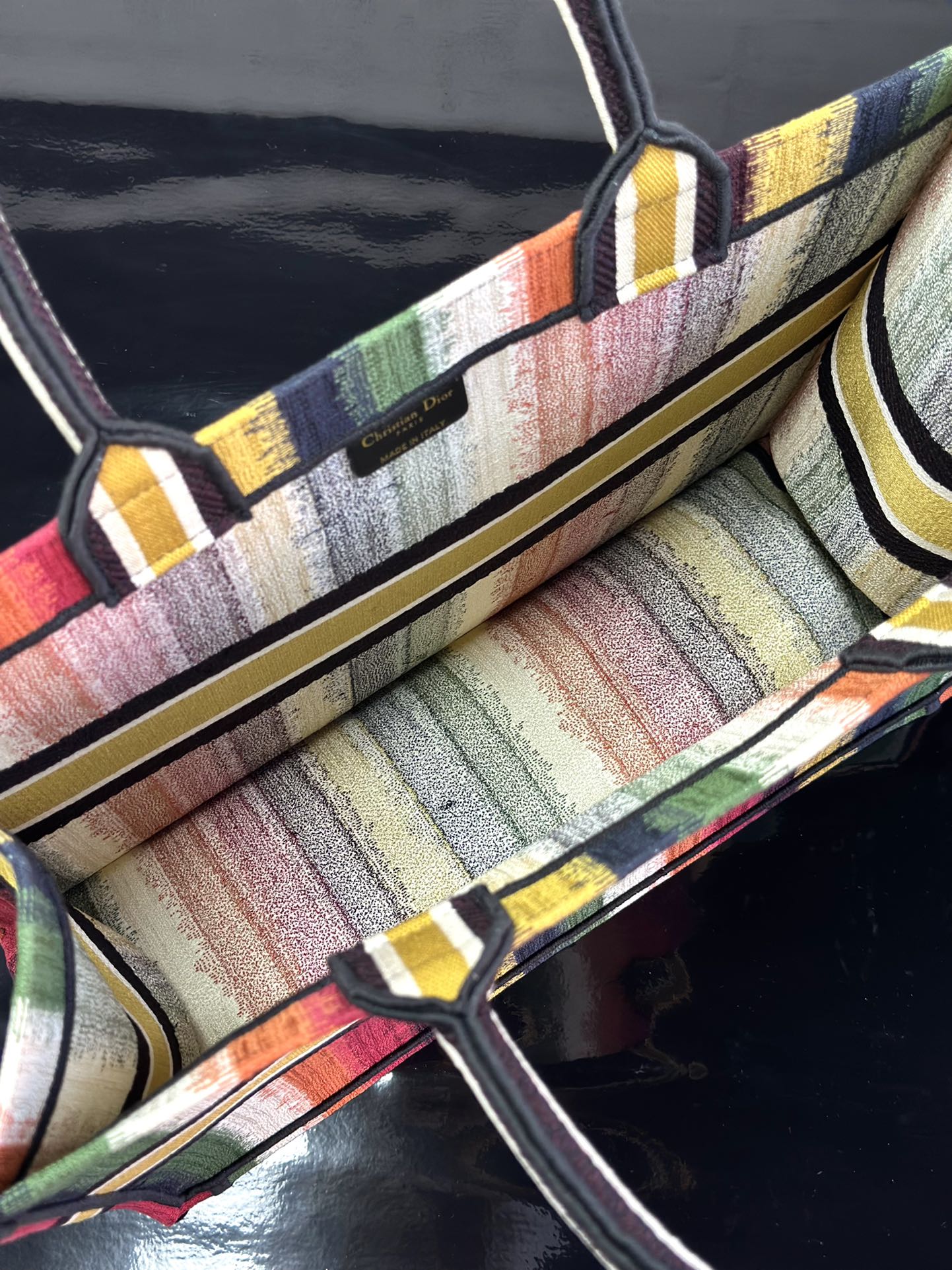 迪D家-大號book托特包 彩虹刺繡