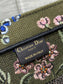 迪D家 Book Tote 刺繡字母軍綠花 中號36.5cm