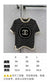小香家-2403 24春夏最新中古風條紋針織短袖