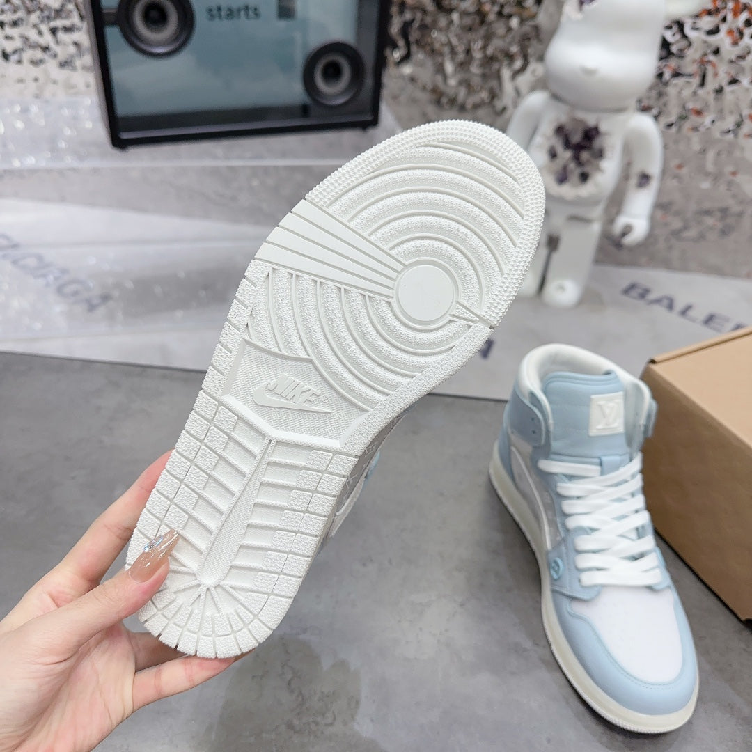 路L家-Air Jorda 1 Low AJ1 高筒運動鞋 聯名款 水藍色