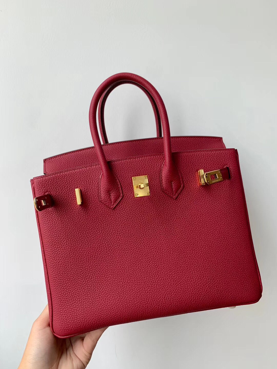 小愛款-Birkin 25 Togo K1 Rouge Grenat 紅色 金扣