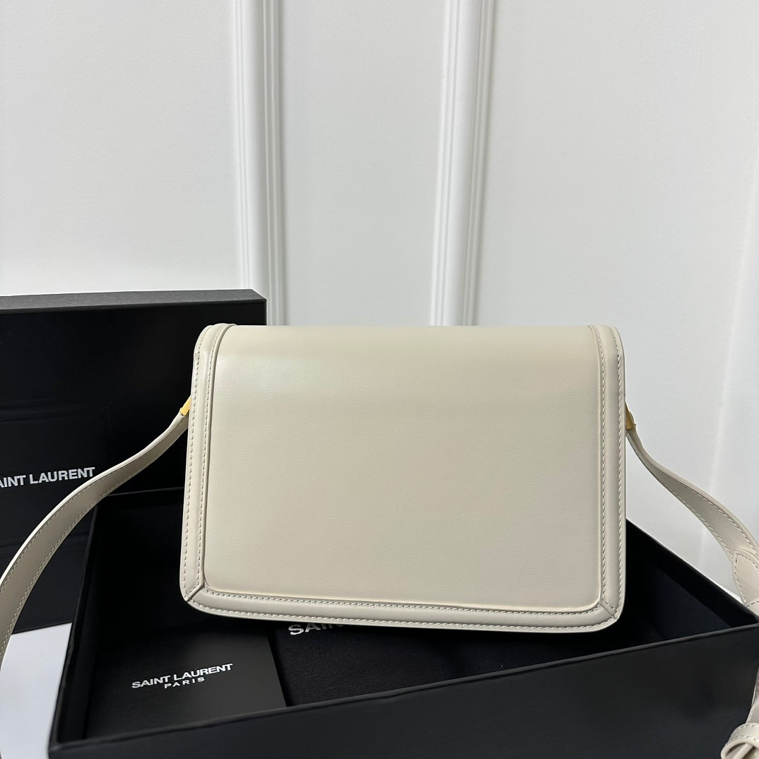 聖Y羅-BOX SAINT LAURENT 豆腐包 大號 奶白色