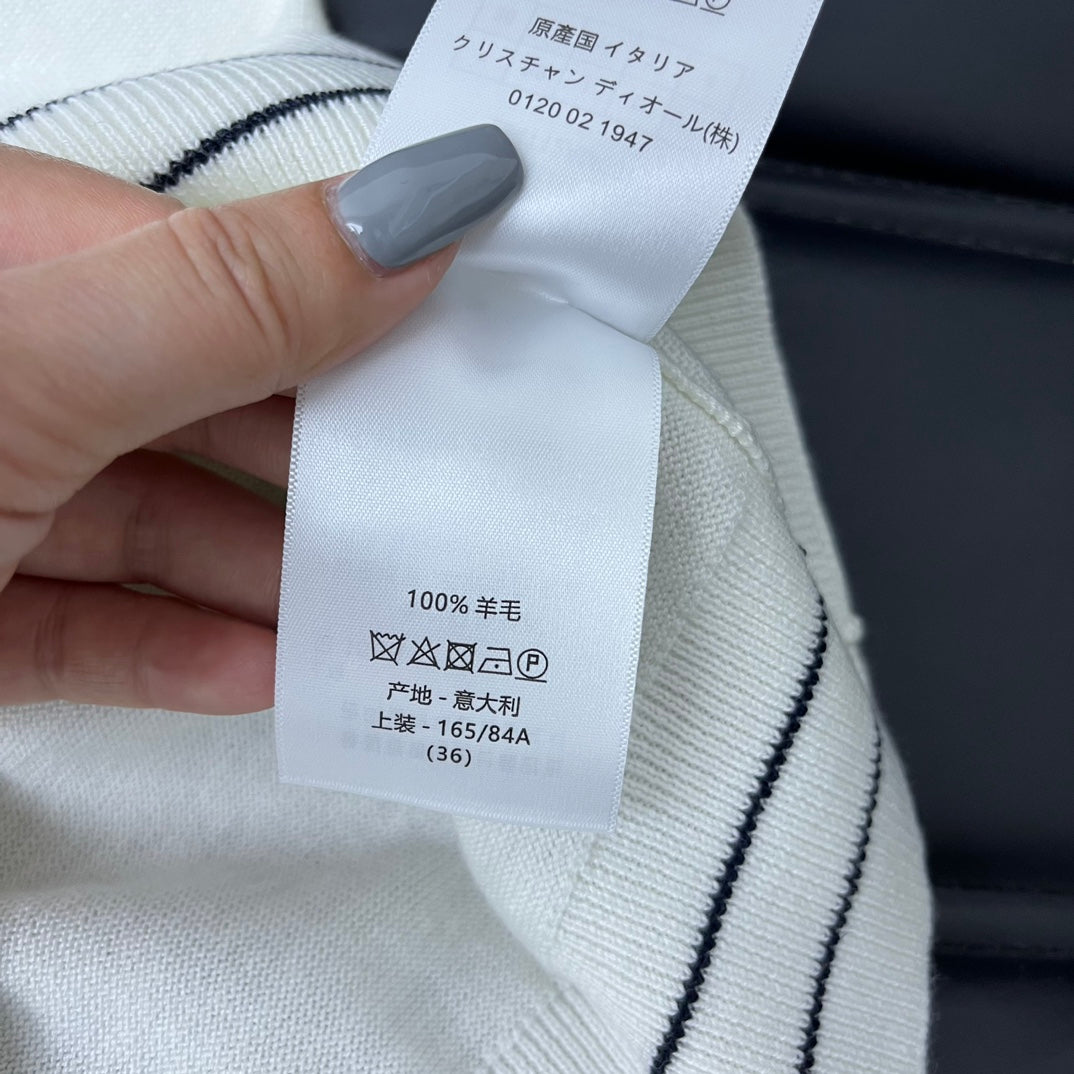 迪D家-2403 24新品上架字母針織背心 白色