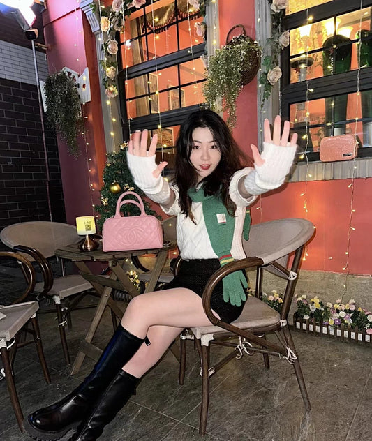 小香家-Chanel Vintage 中古保齡球包 粉色