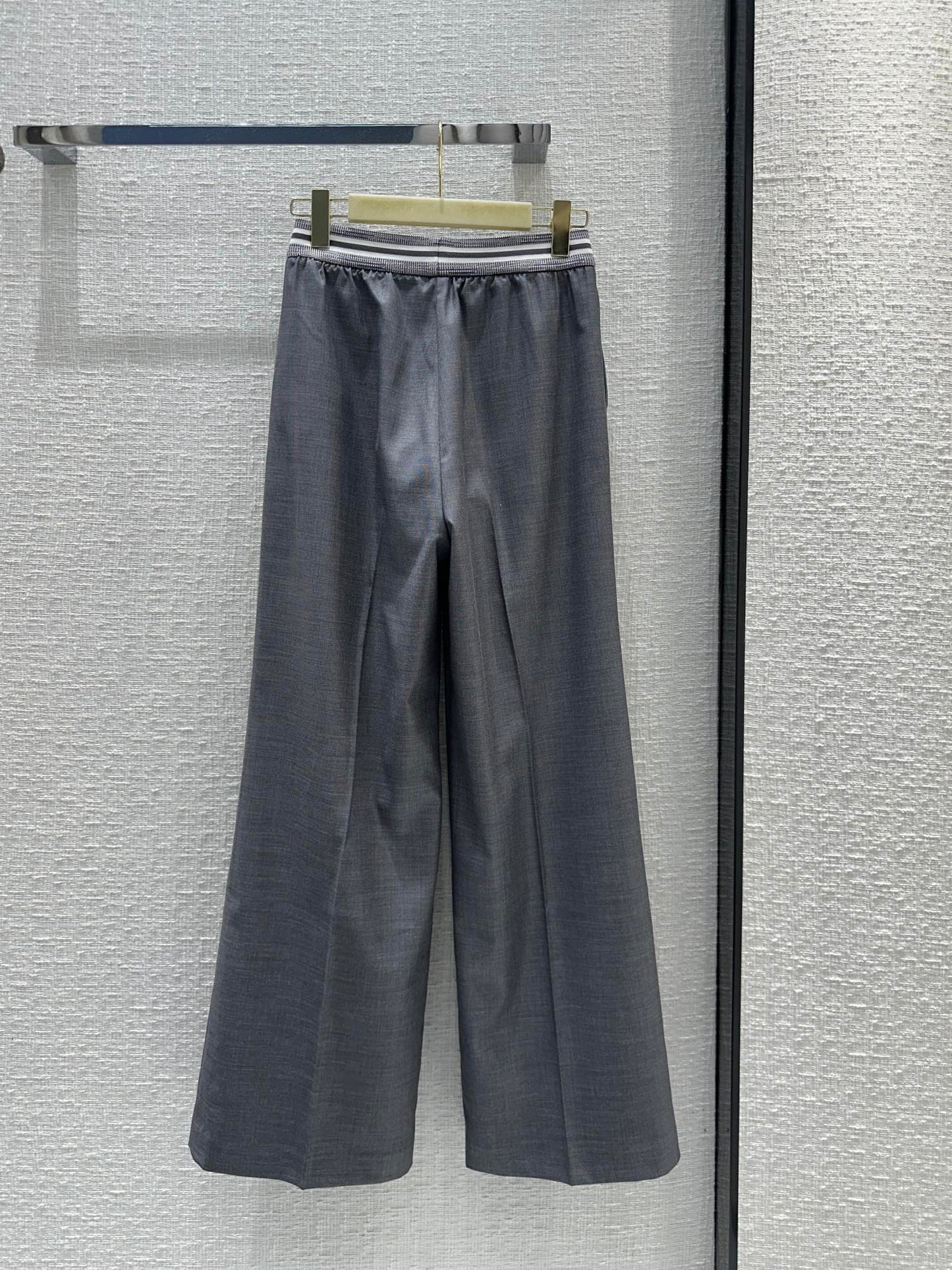 穆M家-2404 24早春新品！格雷系灰色寬腿直筒褲