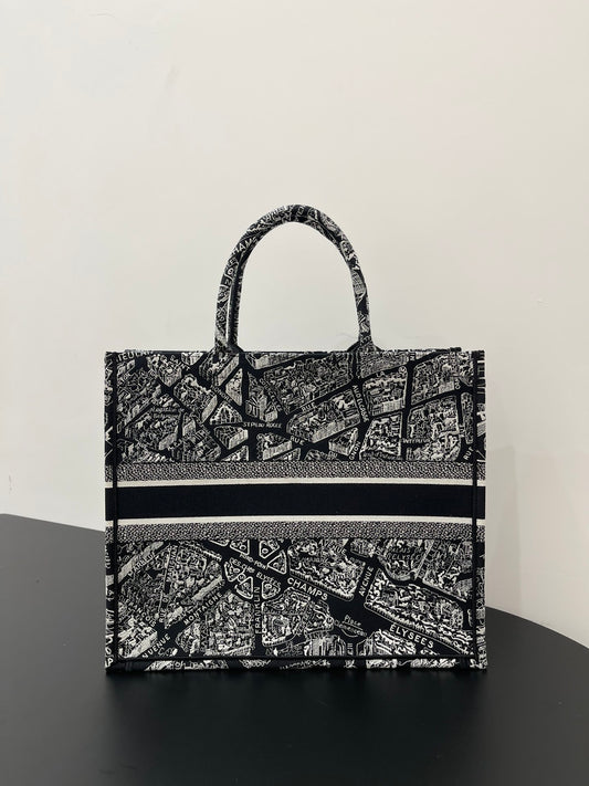 迪D家 Book Tote SUMMER 23 黑色 大號41.5cm
