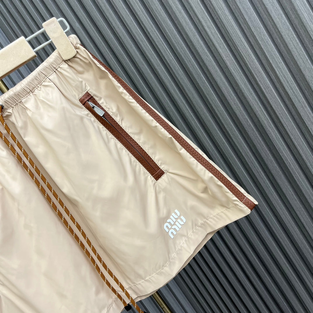 穆M家-2404 24新品薄款尼龍連帽套裝 卡其色