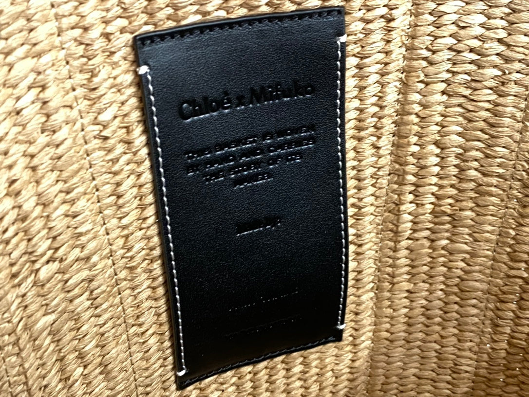 克羅C-2023年早春新款 Woody編編織草編包 丹寧藍