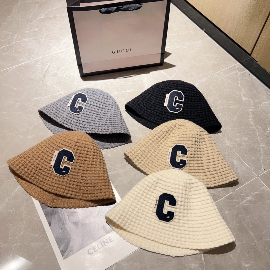 賽C家-2023新款小香風百搭漁夫帽 灰色