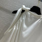 小香家-2404 24s春夏新品蝴蝶結繫帶圓領單袖小上衣 白色